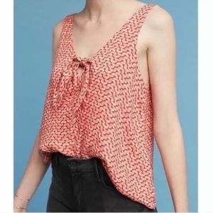 Anthropologie Maeve Verena Tie Front Tank Top